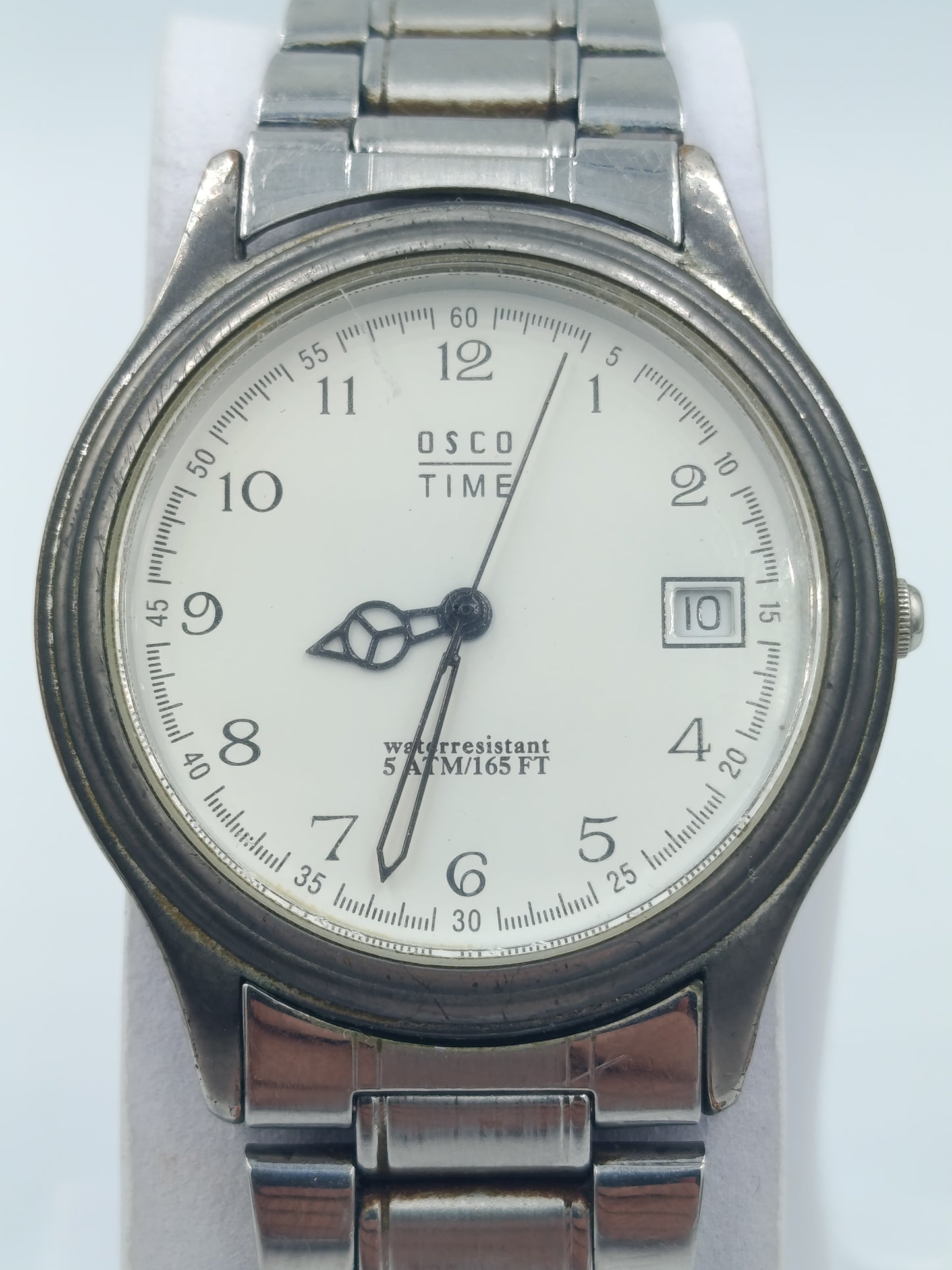 Massiver Vintage Armreif Goldfarben Relief Muster