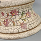 Antiker Übertopf / Säulenfuß im Shabby Chic Stil mit Blumendekor