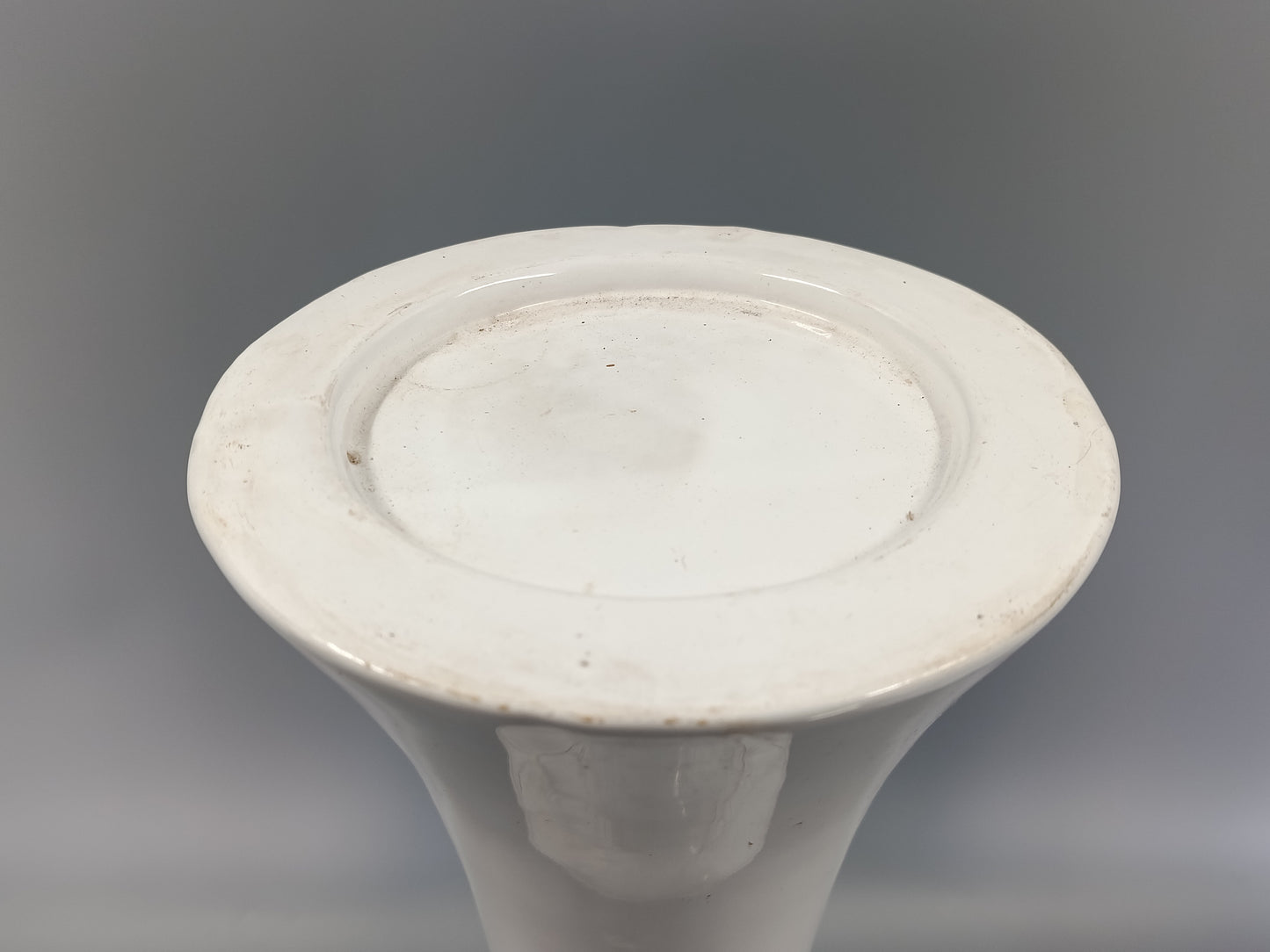 Große Vintage Keramik Bodenvase mit Golddekor