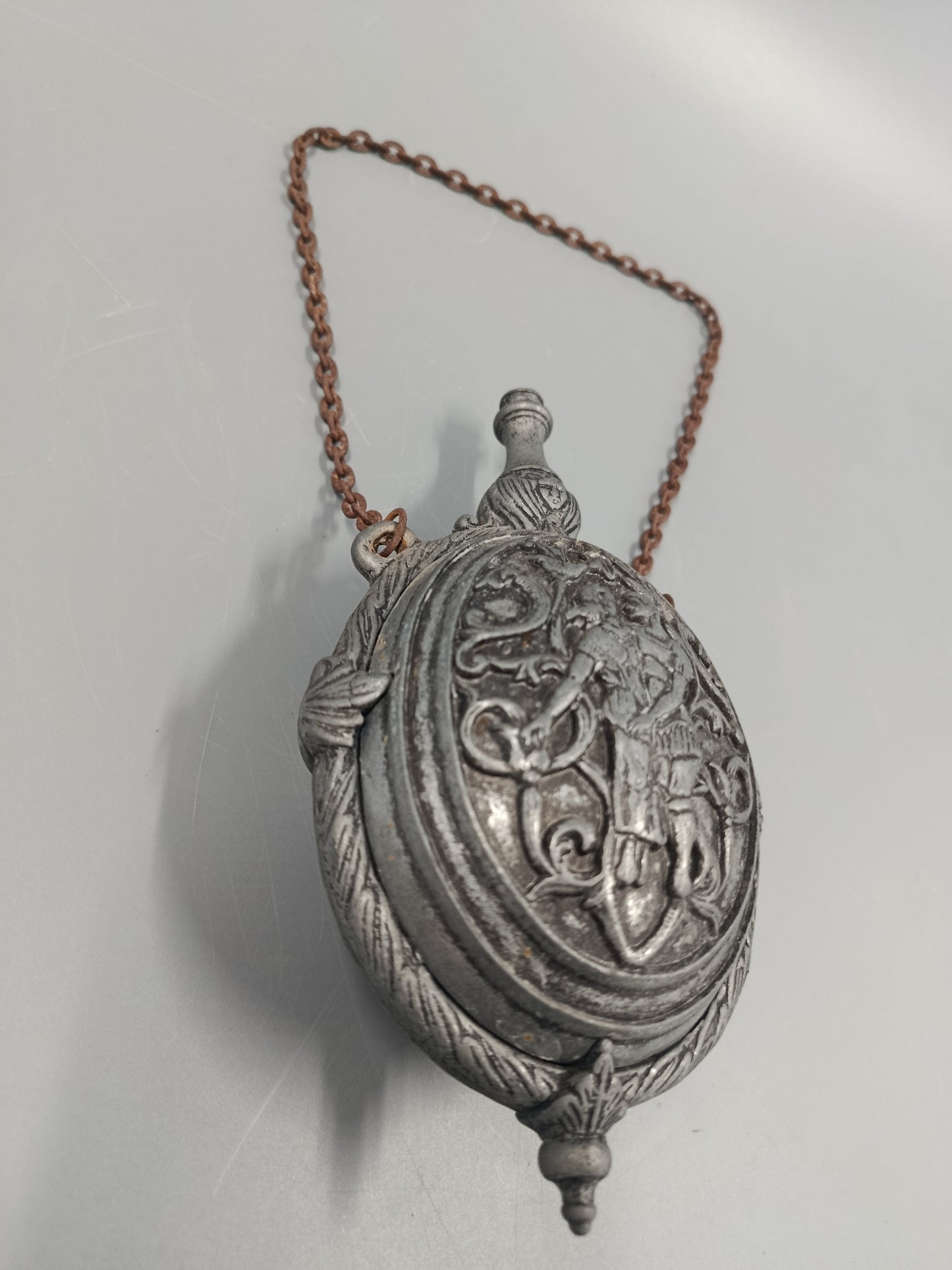 Antike Zinn Orientierungs Flasche – Relief Römisch