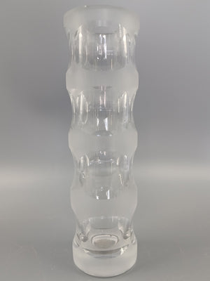 Moderne Kristallglas Vase – Geometrisches Linsendesign