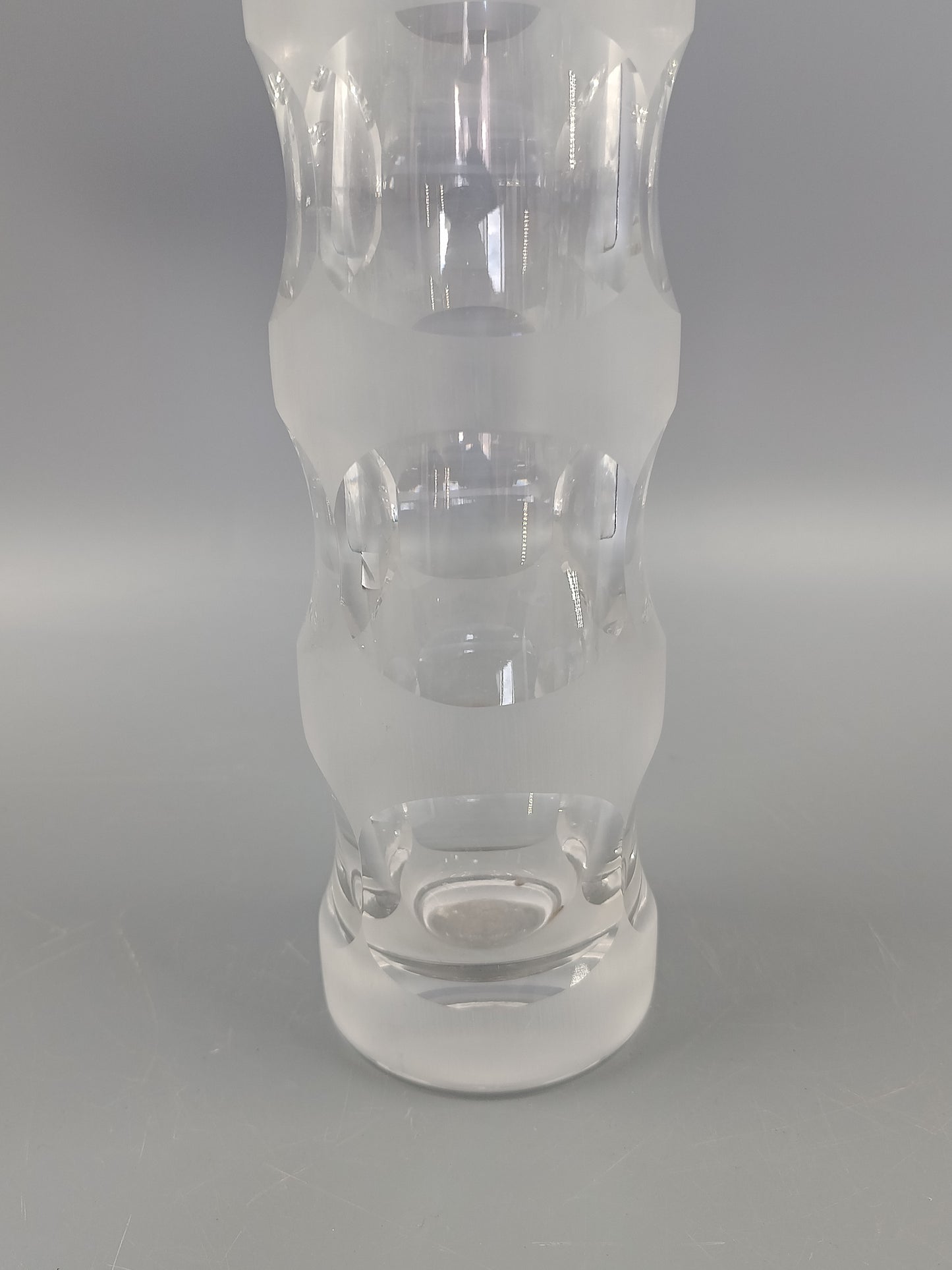 Moderne Kristallglas Vase – Geometrisches Linsendesign