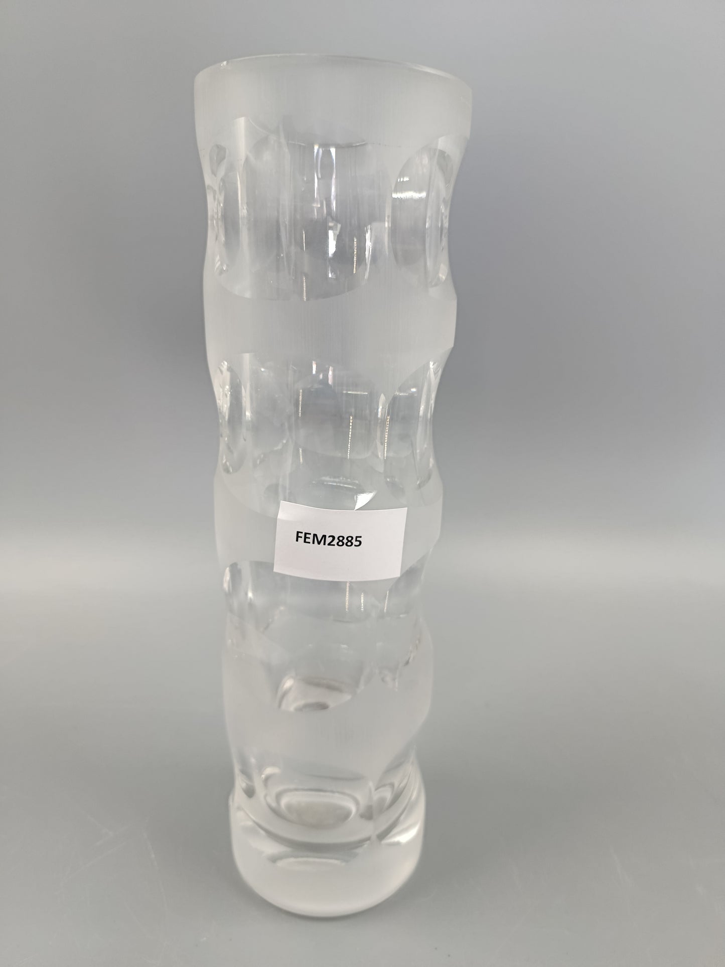 Moderne Kristallglas Vase – Geometrisches Linsendesign