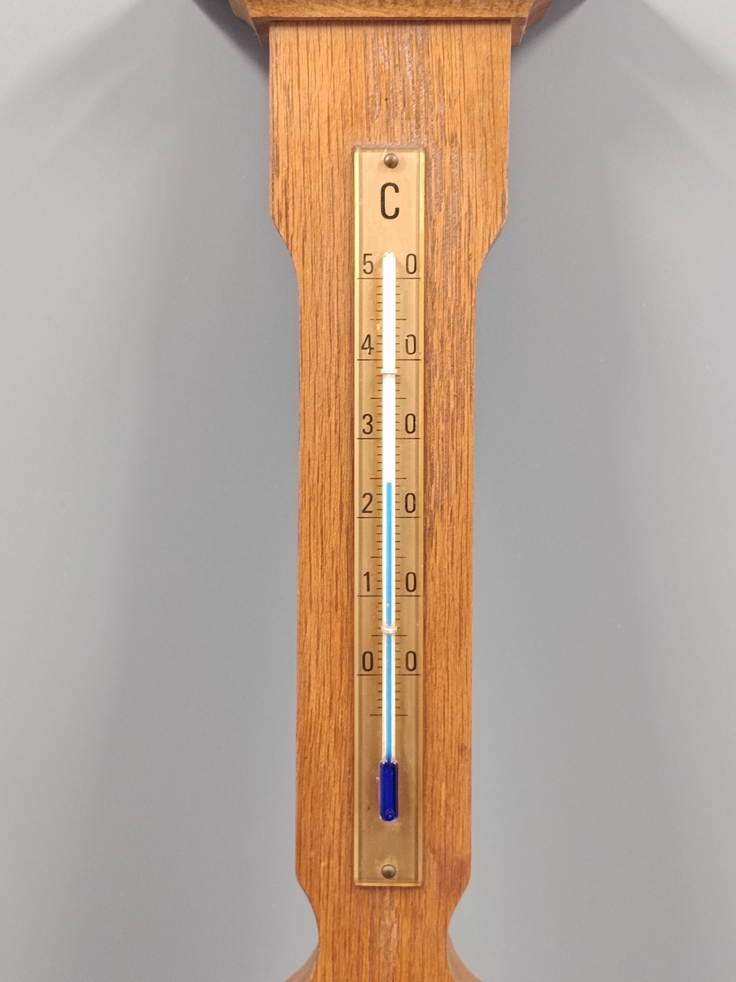 Rustikale Wand Uhr aus Holz – Vintage Barometer