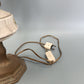 Vintage Tisch Leuchte mit Keramikfuß – Rustikale Nachttischlampe