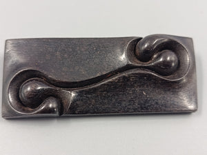 Handgeschnitzte Vintage Holz Brosche Kunstvolles Design