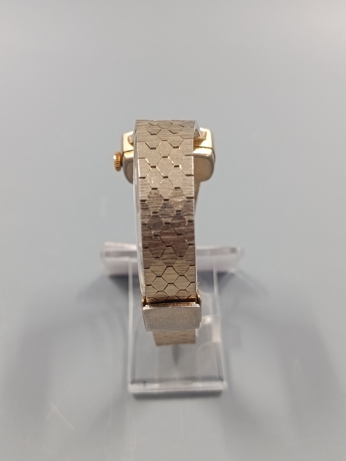 Edle Sato Damen Uhr Vintage mit blauem Zifferblatt