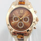 Elegante Damen Uhr Goldoptik Modisches Chronographen