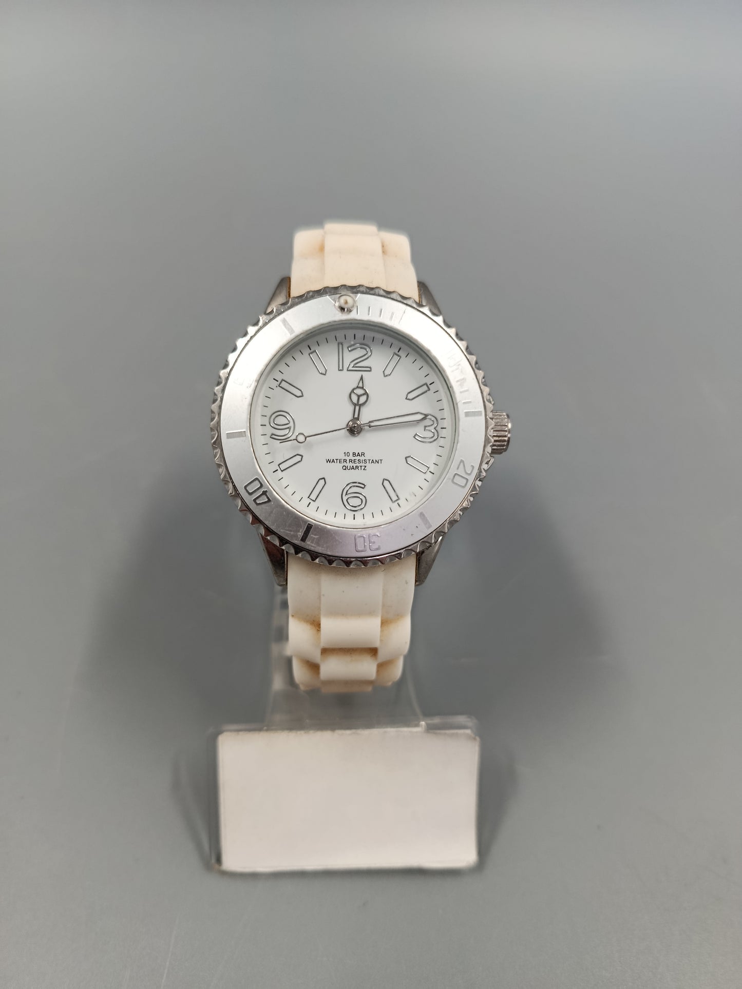 Sportliche Herren Uhr in Weiß Klassischer Taucher Stil