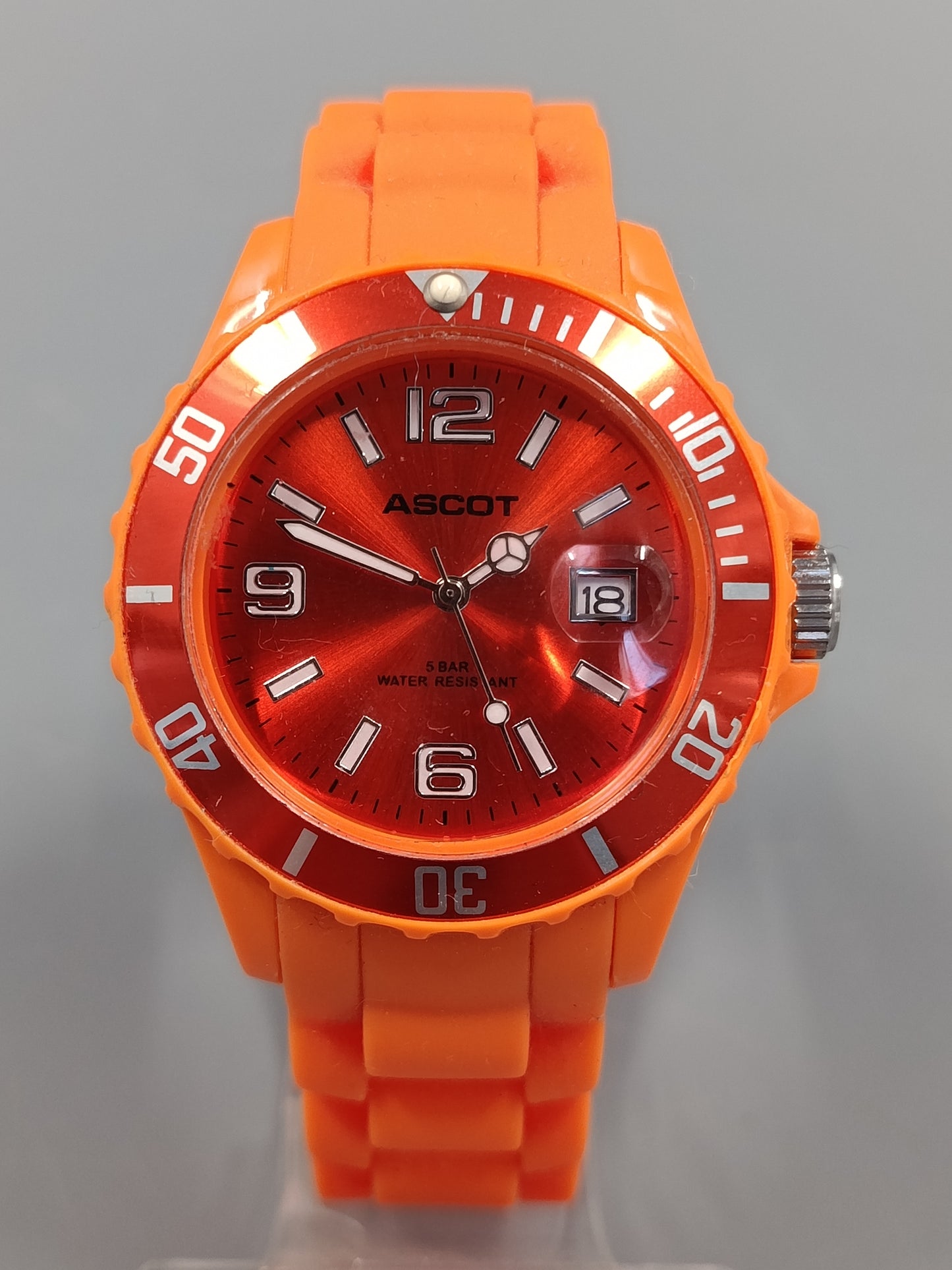 Ascot Herren Uhr Sportliches Design in hellem Orange
