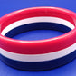Stilvoller Bangle Armreif im Retro Look  Rot Weiß Blau