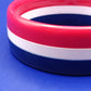 Stilvoller Bangle Armreif im Retro Look  Rot Weiß Blau