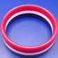 Stilvoller Bangle Armreif im Retro Look  Rot Weiß Blau
