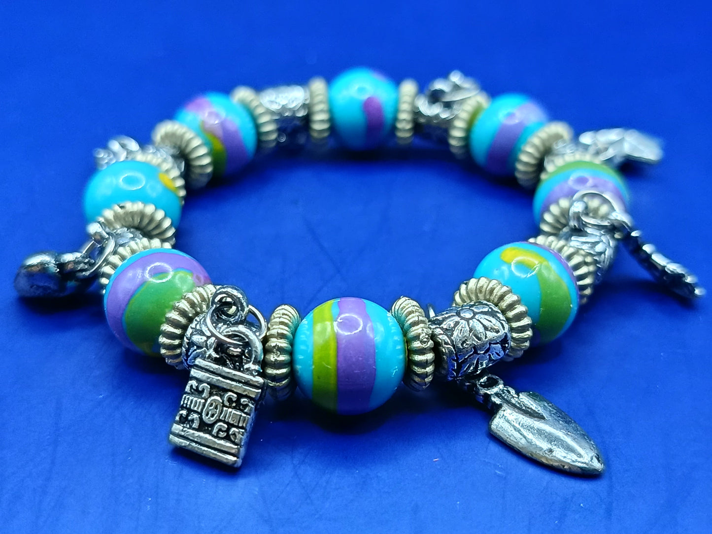 Buntes Damen Charm Armband Elastisches Design