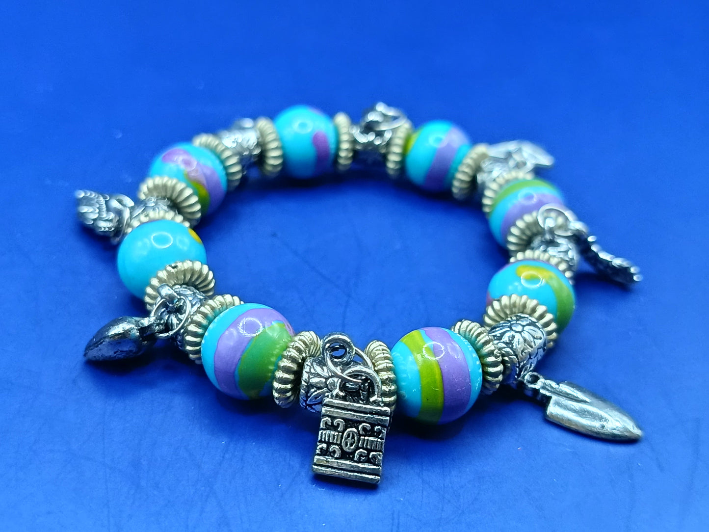 Buntes Damen Charm Armband Elastisches Design