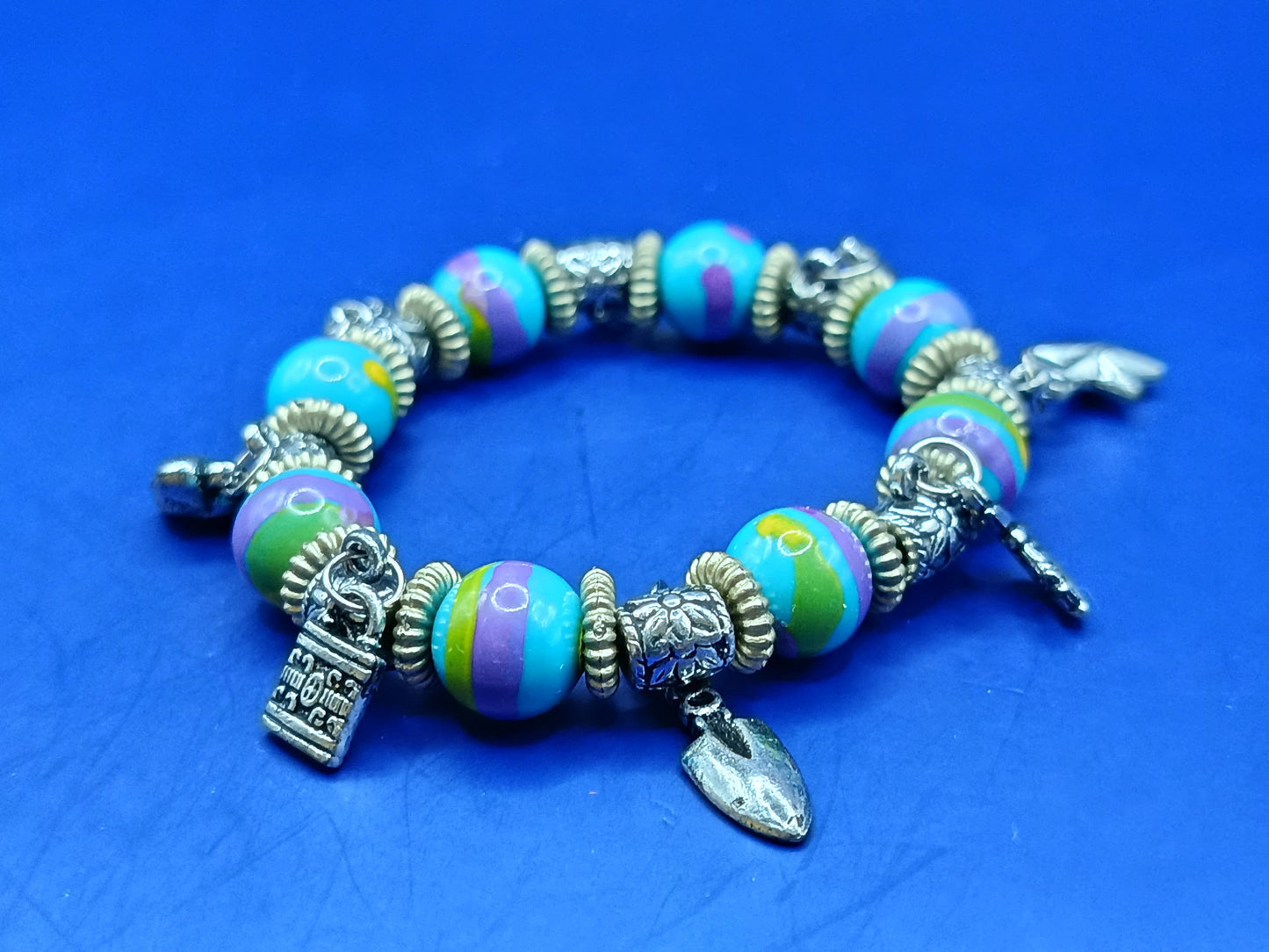 Buntes Damen Charm Armband Elastisches Design