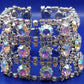Funkelndes Strass Armband in Silber Optik