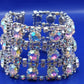 Funkelndes Strass Armband in Silber Optik