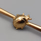 Vintage Brosche Goldfarbene Stabnadel