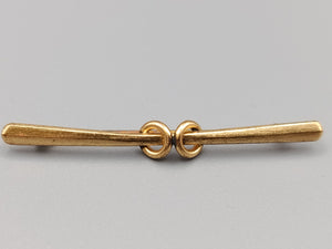 Elegante Vintage Brosche Goldfarbene Stabnadel