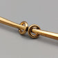 Elegante Vintage Brosche Goldfarbene Stabnadel