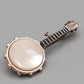 Vintage Brosche  Banjo Musikinstrument Design