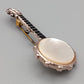 Vintage Brosche  Banjo Musikinstrument Design