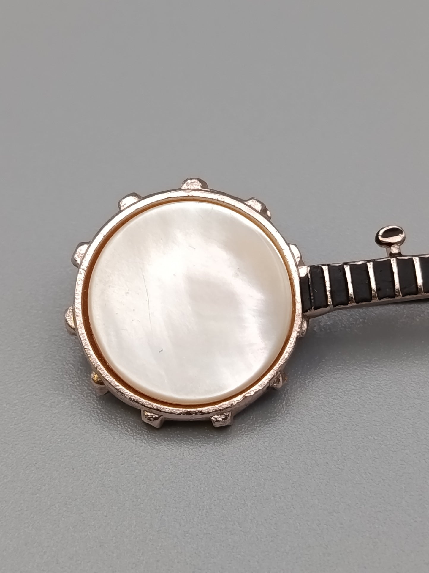 Vintage Brosche  Banjo Musikinstrument Design