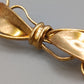 Vintage Brosche Goldfarbene Stabnadel mit Schleife
