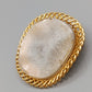 Klassische Vintage Brosche Goldfarbene Fassung