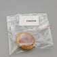 Elegante Vintage Brosche in Goldoptik Runder Rosa Stein