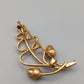 Elegante Brosche in Goldoptik Stilvolles Eichenblatt