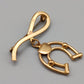 Elegante Vintage Brosche  Hufeisen Motiv Goldoptik