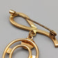 Elegante Vintage Brosche  Hufeisen Motiv Goldoptik