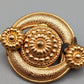 Edle Vintage Brosche in Goldoptik Blumen Design