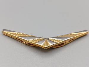 Vintage Kragenclip in Gold und Silberoptik