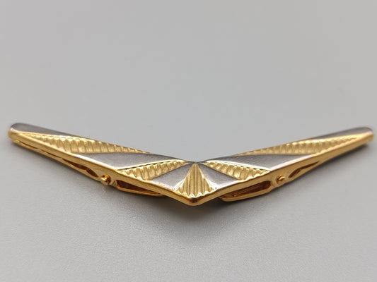 Vintage Kragenclip in Gold und Silberoptik