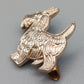 Vintage Brosche Verspielter Scottish Terrier in Silberoptik