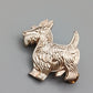 Vintage Brosche Verspielter Scottish Terrier in Silberoptik