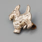 Vintage Brosche Verspielter Scottish Terrier in Silberoptik