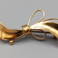 Elegante Vintage Brosche in Goldoptik Schleifen Design