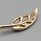Elegante Goldene Brosche in Blattform Vintage Design