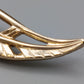 Elegante Goldene Brosche in Blattform Vintage Design