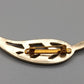 Elegante Goldene Brosche in Blattform Vintage Design