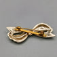 Elegante Schleifen Brosche in Goldoptik Vintage Stil
