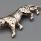 Elegante Tiger Brosche in Goldoptik Vintage