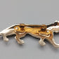 Elegante Tiger Brosche in Goldoptik Vintage