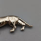 Elegante Tiger Brosche in Goldoptik Vintage