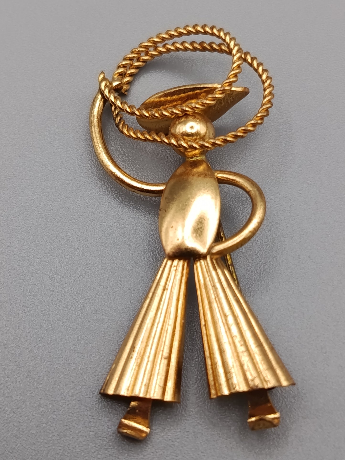 Gaucho Brosche in Goldoptik Vintage Accessoire