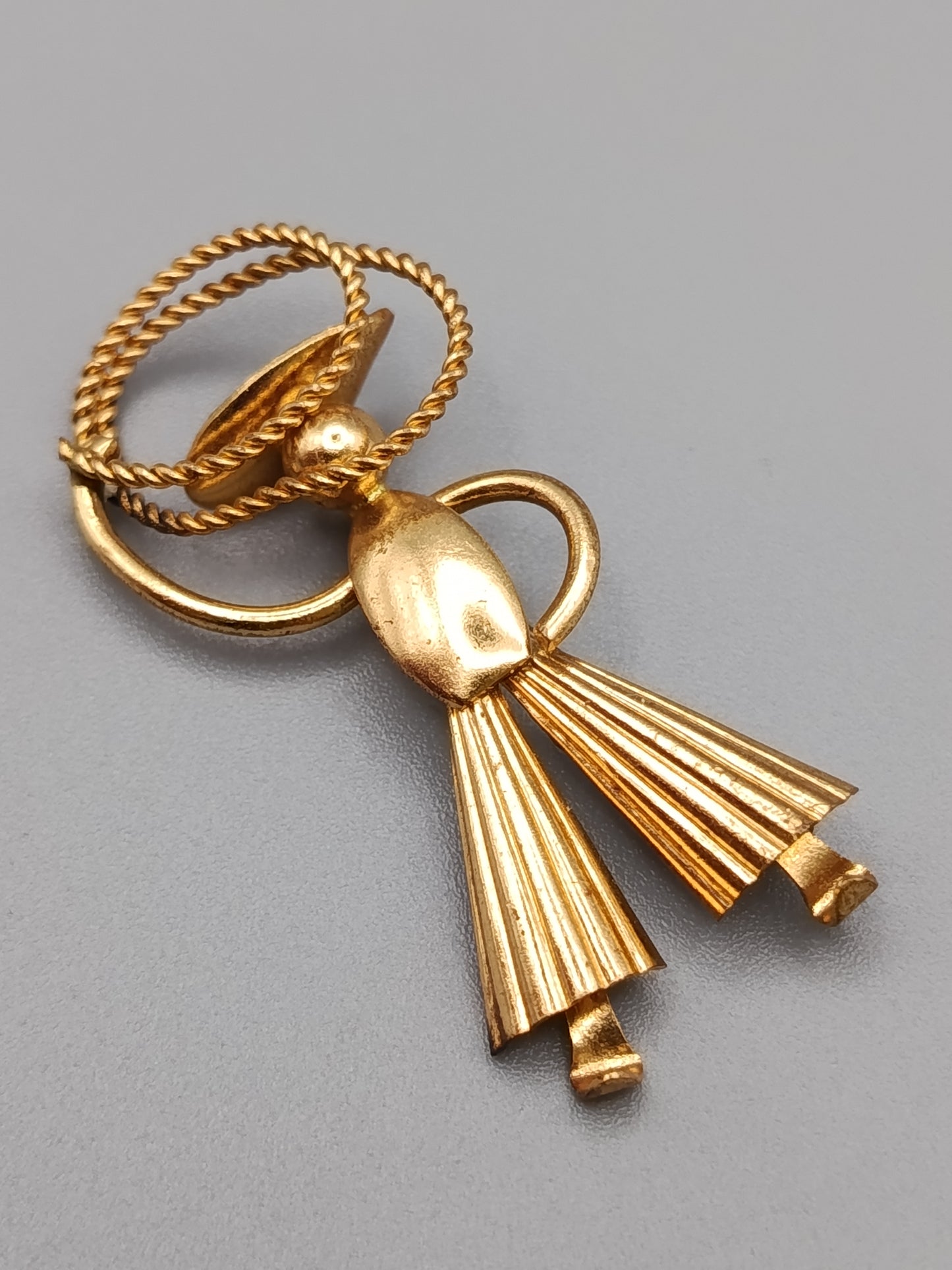 Gaucho Brosche in Goldoptik Vintage Accessoire